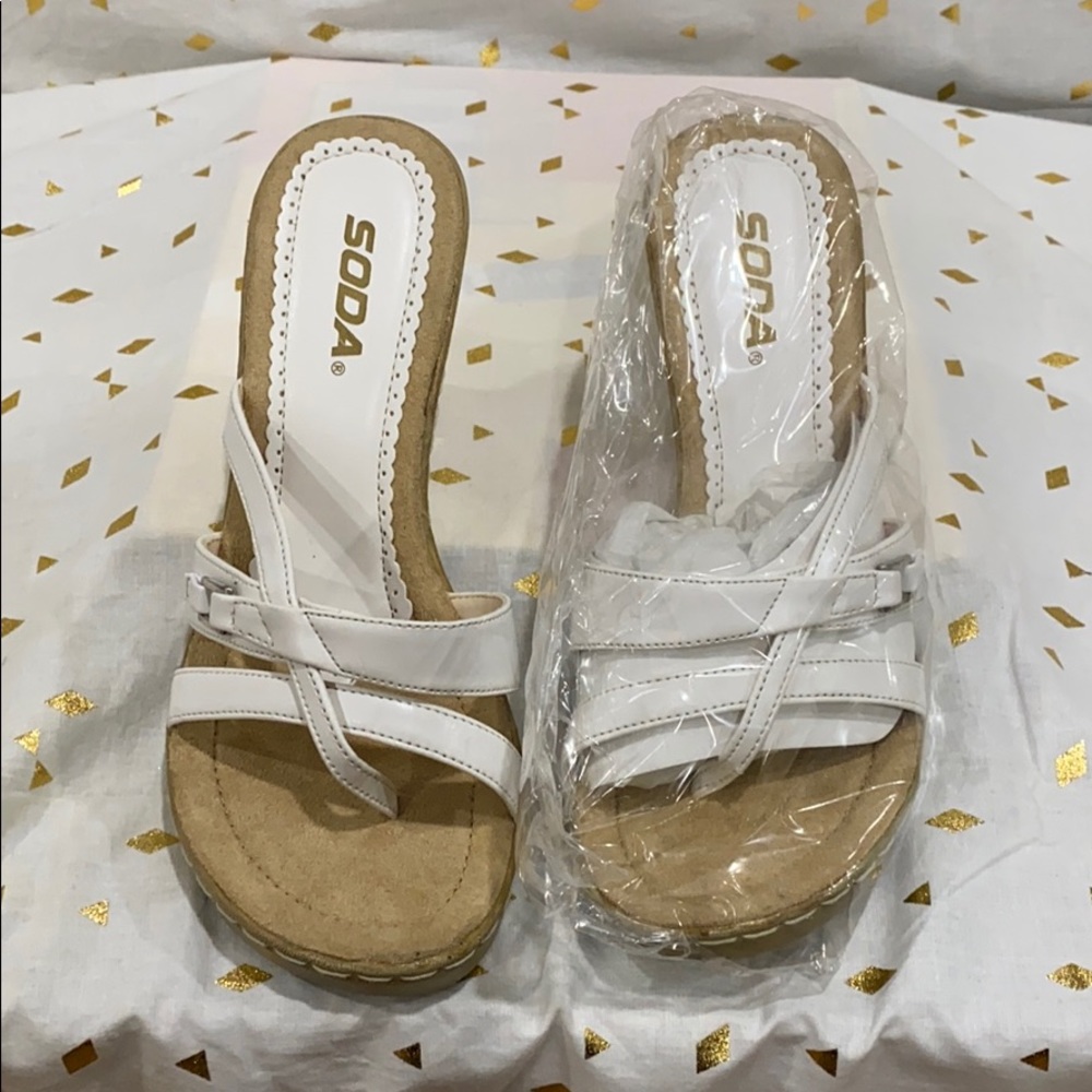 Slip on, half inch platform, sandals